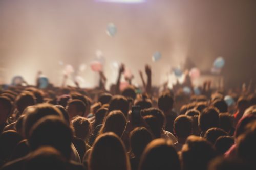 applauding, art, audience, back, background, band, bright, celebration, cheerful, club, concert, crowd, dance, disco, discotheque, electric, electronic, entertainment, event, fan, festival, fog, fun, group, happiness, happy, human, illuminated, lamp, ligh